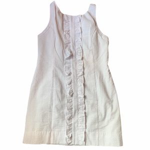 Lauren James White Large Ruffle Dress